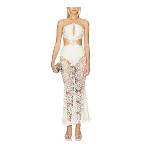 Patbo Elegant Wheat Embroidered Maxi Dress Size 8